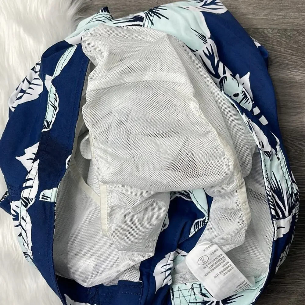 Abercrombie & Fitch Swim Trunks Men's Size 30 Tropical Floral Blue